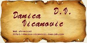 Danica Vicanović vizit kartica